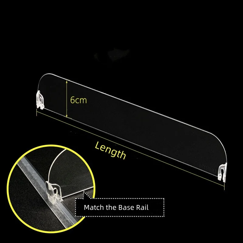 플라스틱 칸막이 자동 리필 푸셔 시스템, 슈퍼마켓 선반 랙, 음료병 정리함, W2.5 cm, 1 팩