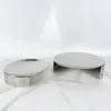 Nordic Creative Mirror Polished Folds Stainless Steel Glossy Metal Tray Model Room Disc Ornament 2