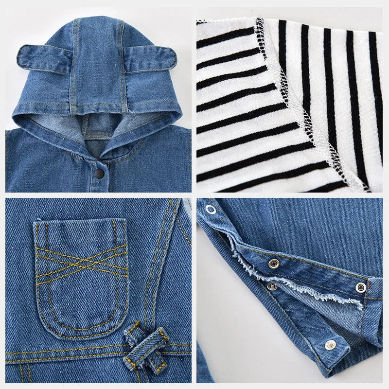 Autumn Baby Denim Romper Set