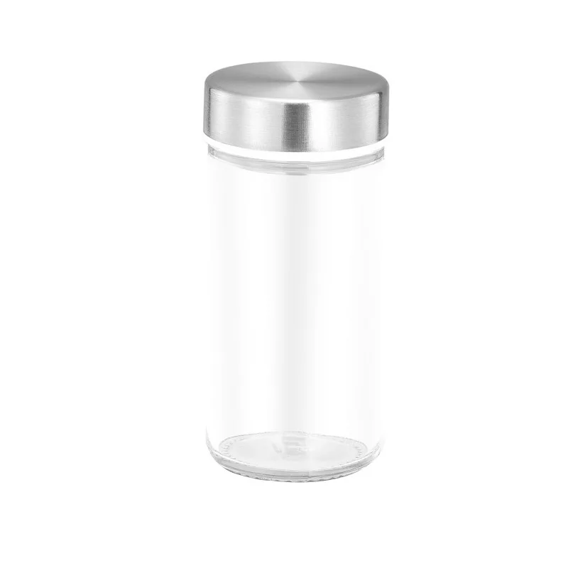 Simple Seasoning Jar Stainless Steel Lid Glass Seasoning Bottle Bottle seasoning jars
