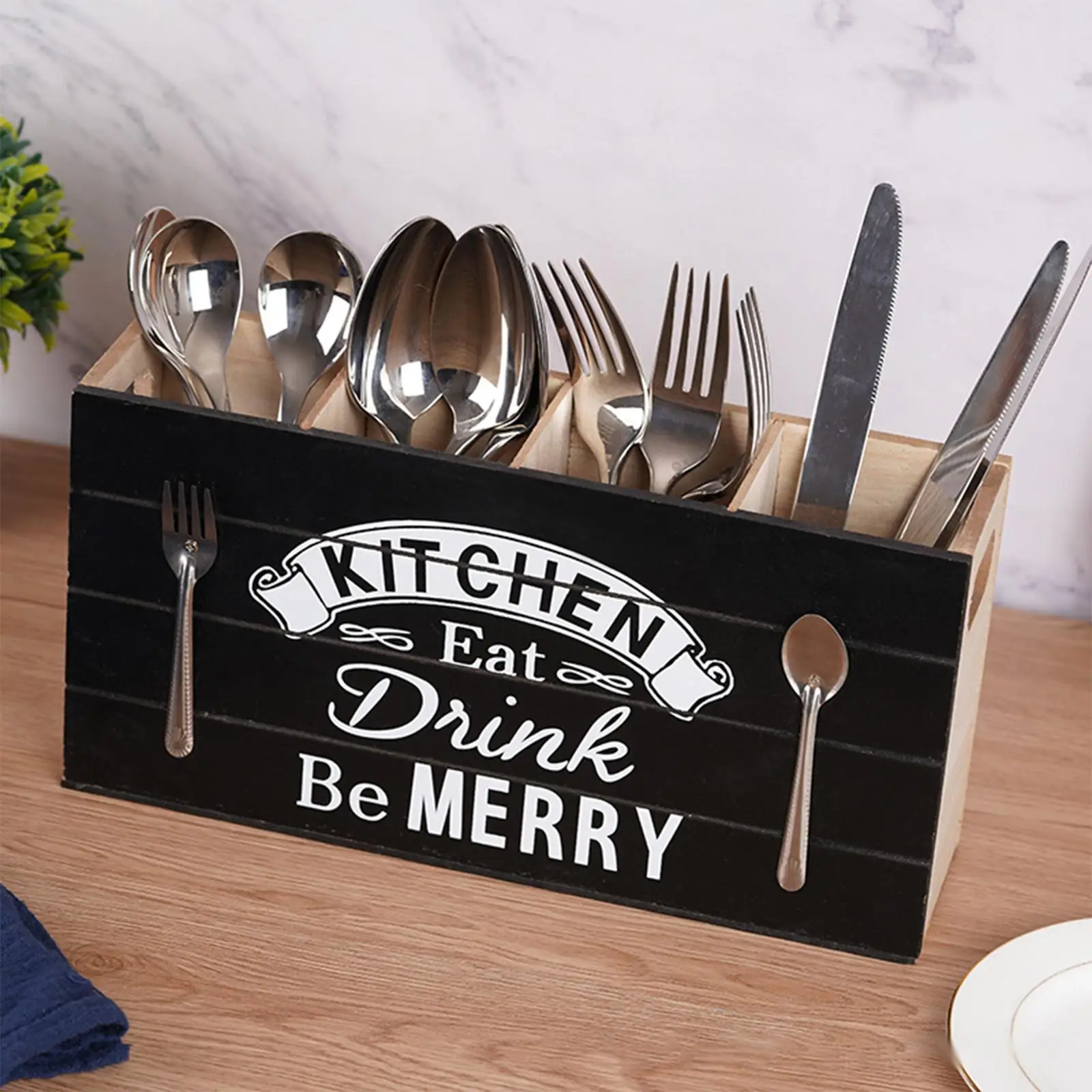 Kitchen Cutlery Holder Tableware Storage Arrangement Utensil Caddy Organizer for Daily Meals