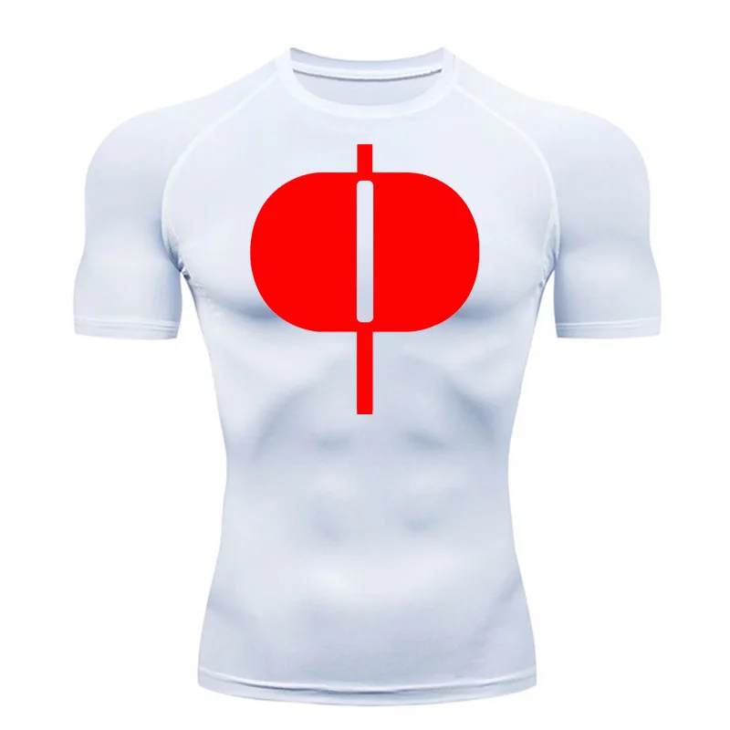 Summer Men's Gym T-Shirt Compression Sports Shirt Short Running Top Quick Dry Gym Sweat Long Shirt Sun Protection Second Skin 5