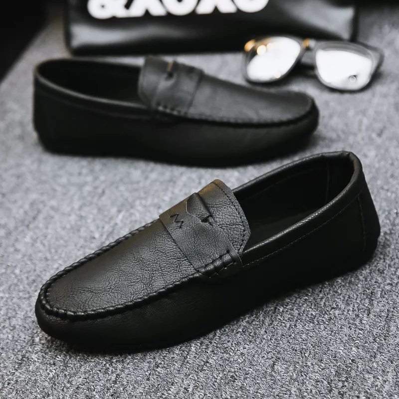 Müßiggänger Frühling 2023 Mode Boot Schuhe Mann Marke Leder Mokassins Männer Männer Bequeme Stick männer Casual Schuhe_voghion.com