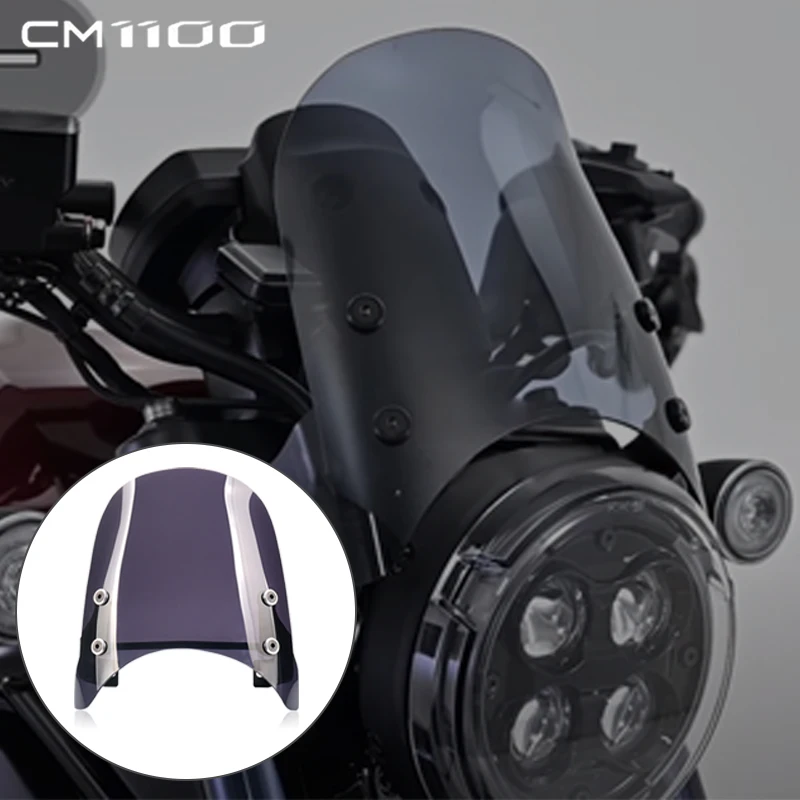 Per Honda Rebel Cm Cmx1100 Cm1100 Cmx1100 Dct 21-23 Moto Schermo Anteriore Parabrezza Carenatura Protezione Deflettore Scudo Antivento