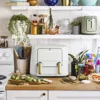 9 QT Air Fryer,Air fry, roast, reheat, dehydrate, bake or broil,Sync two different foods,touch-activated display illuminates. 6