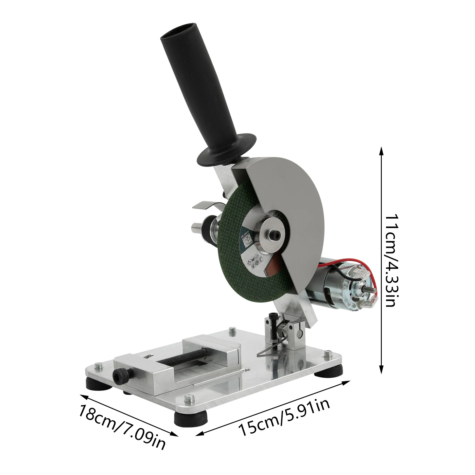 96W 4-Zoll Elektrische Mini-Kreissäge Multifunktionale Schneidemaschine Kompakter Aluminiumschneider für Metall Holz DIY-Projekte – Detail 14