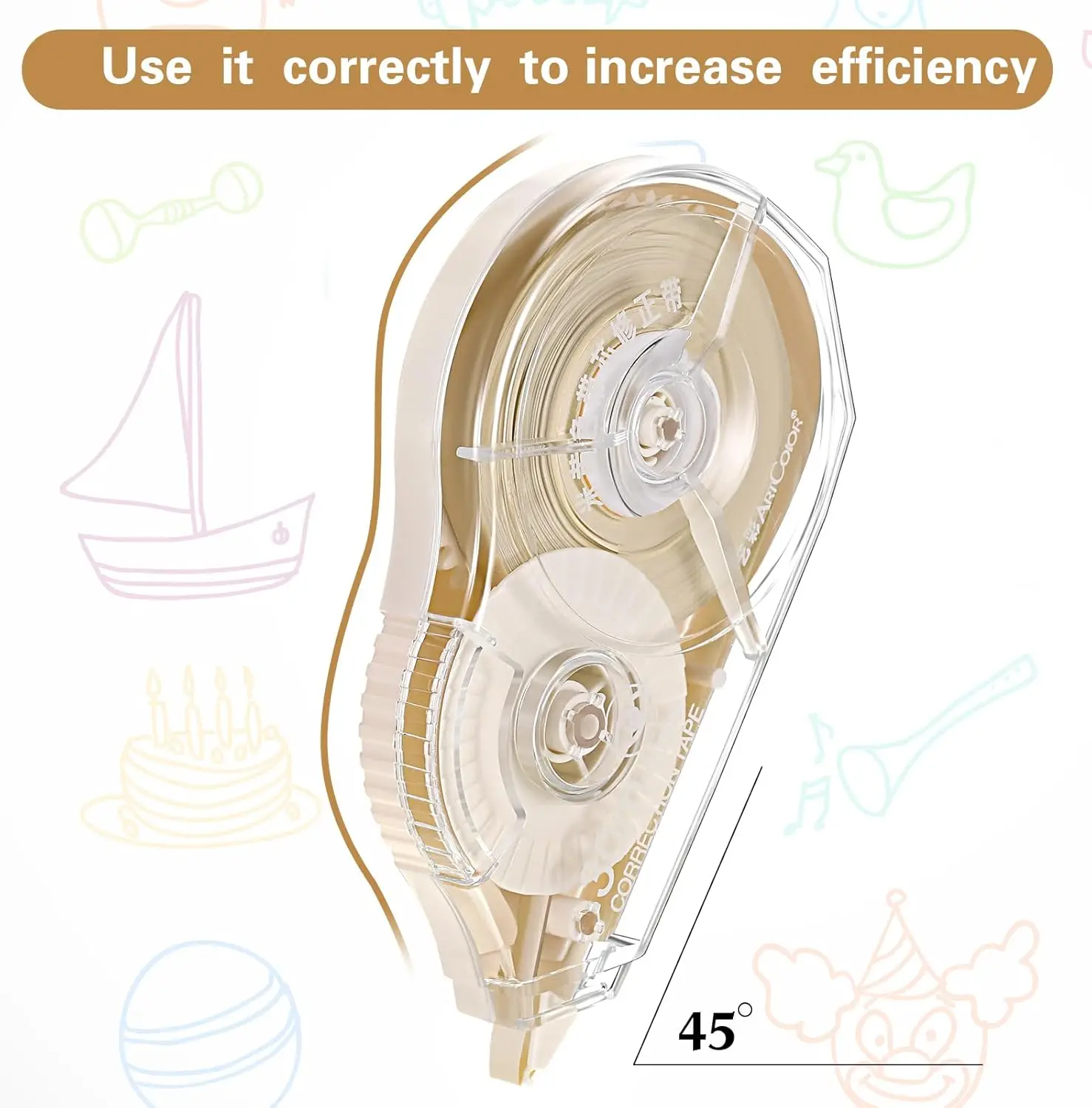 Correction Tape correction tape 100 Feet Long for School Office Supplies Crafting Note Taking Journal