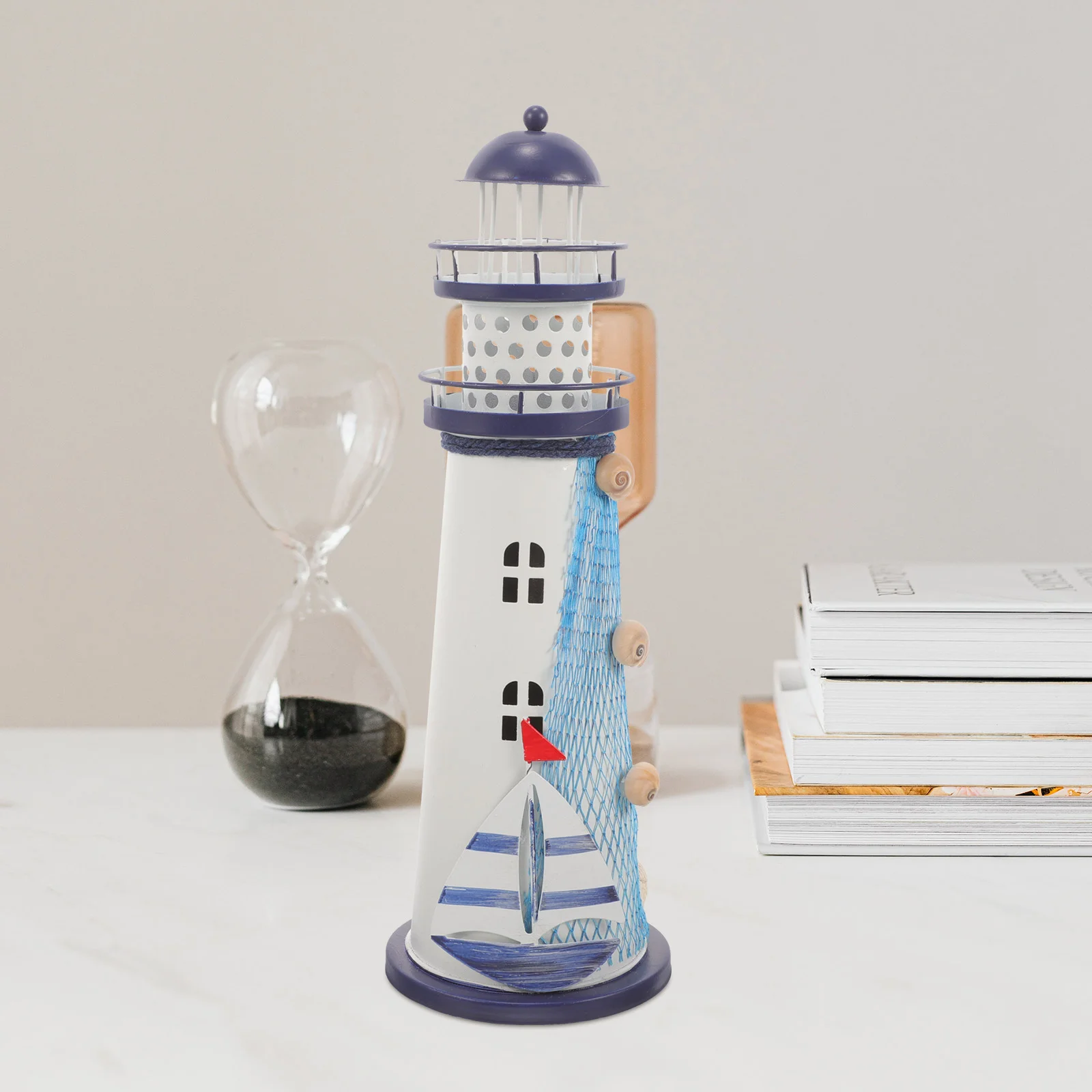 

Lighthouse Lamp Decor Lamps Living Room Dining Table Mediterranean Decorations Home Iron Nautical Ornament