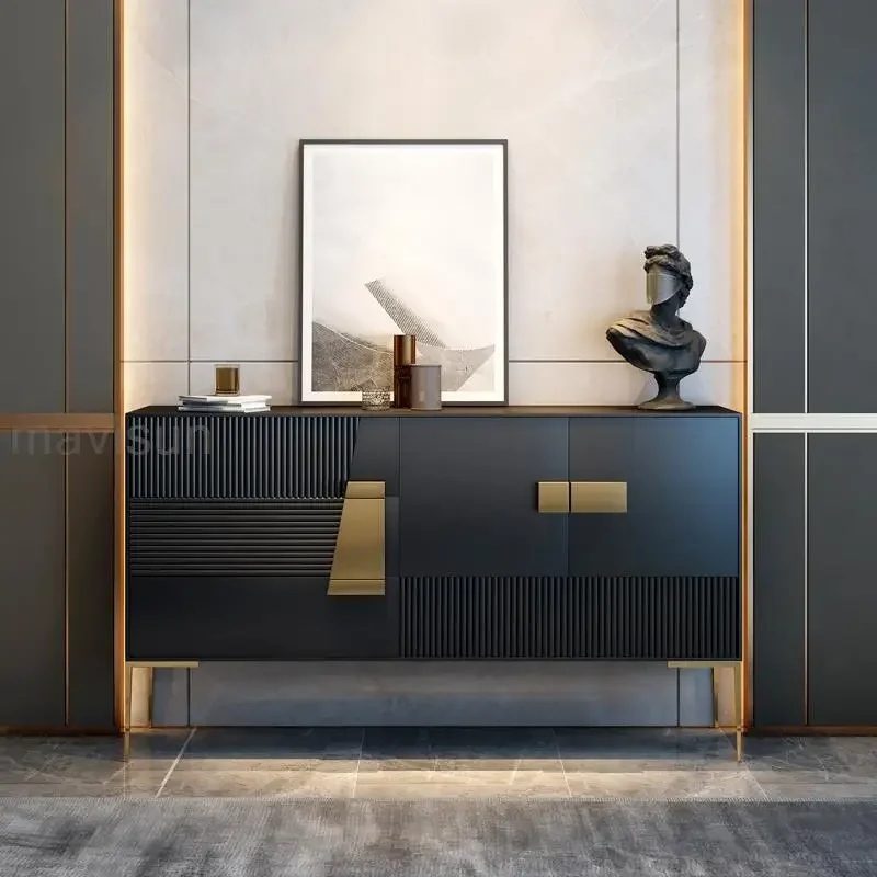 Sideboards Alacena Kitchen Furniture Sideboard Cabinet Display Cabinets Button Credenza Home Vitrinas Dining Room China Black