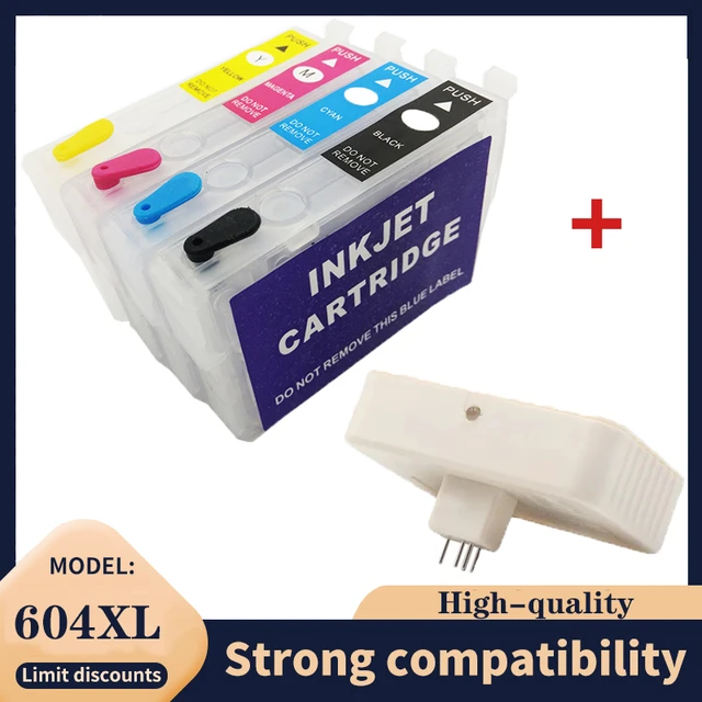 604 604XL Empty Ink Cartridge and Resetter for Epson XP-2200 XP-2205 XP-3200  XP-3205 XP-4200 XP-4205 WF-2910DWF without chip - AliExpress