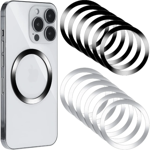 Magnetische Metallplatte Aufkleber Ringe für Magsafe Wireless Ladegerät  Magnet Auto Handy Halter Eisen Blatt für Iphone 13 12 11