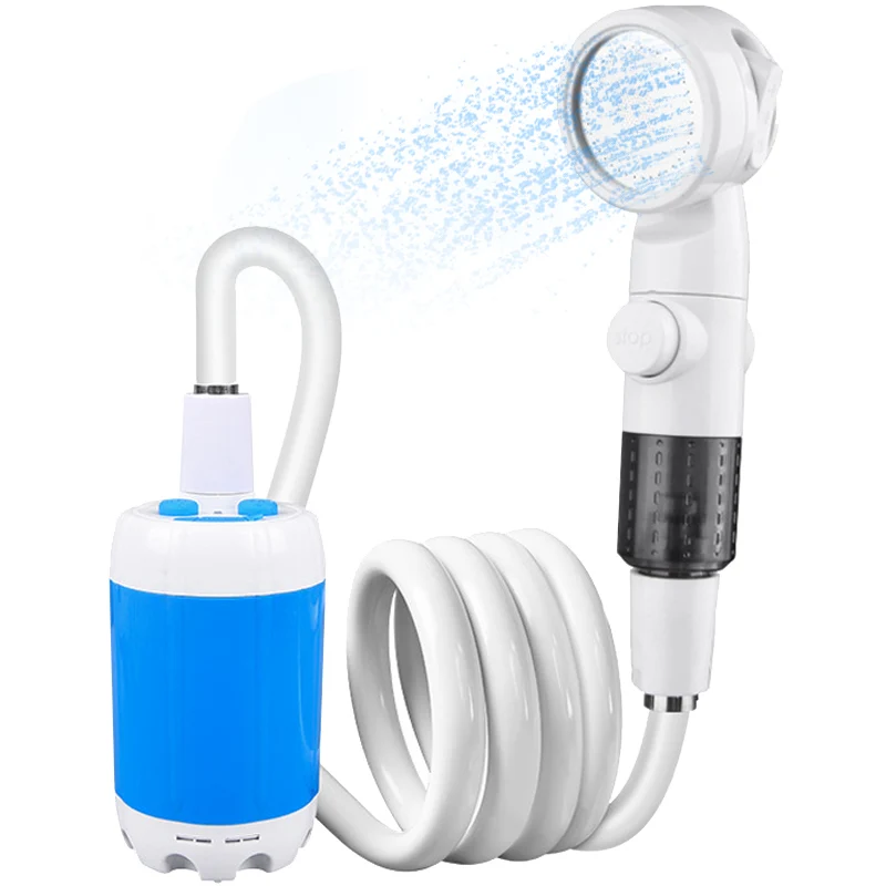 ปั๊มอาบน้ำพกพาไฟฟ้าแบบพกพา รุ่นอัพเกรด 4000mAh ชาร์จซ้ำได้ พร้อมหน้าจอดิจิตอล สำหรับตั้งแคมป์ ชายหาด หอพัก 1