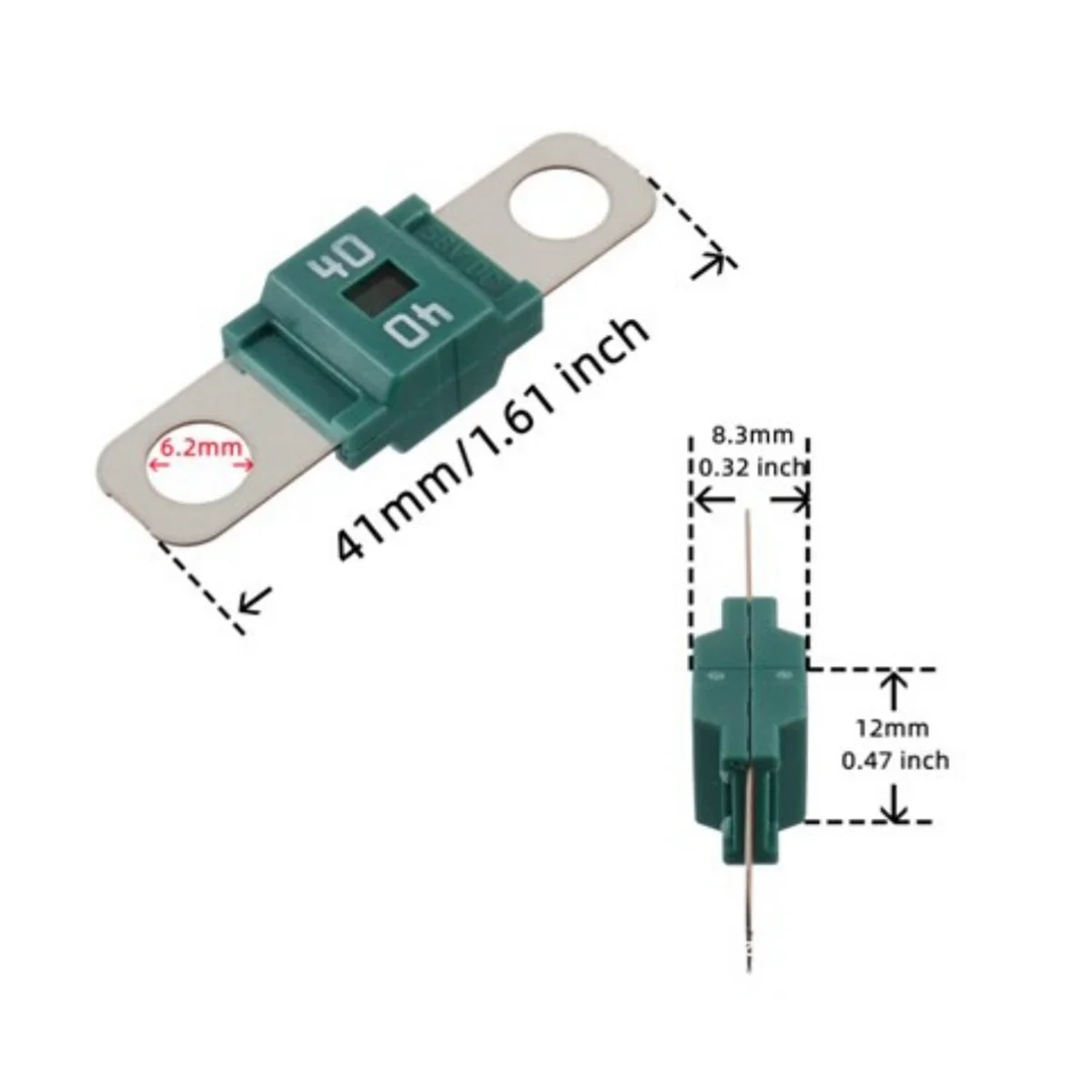 2 X ANS-H Auto Sicherung Halter und 2 X Hohe Strom Bolzen auf Midi  Sicherungen 40A Amp für Autos, lkw, Fahrzeuge 40A - AliExpress