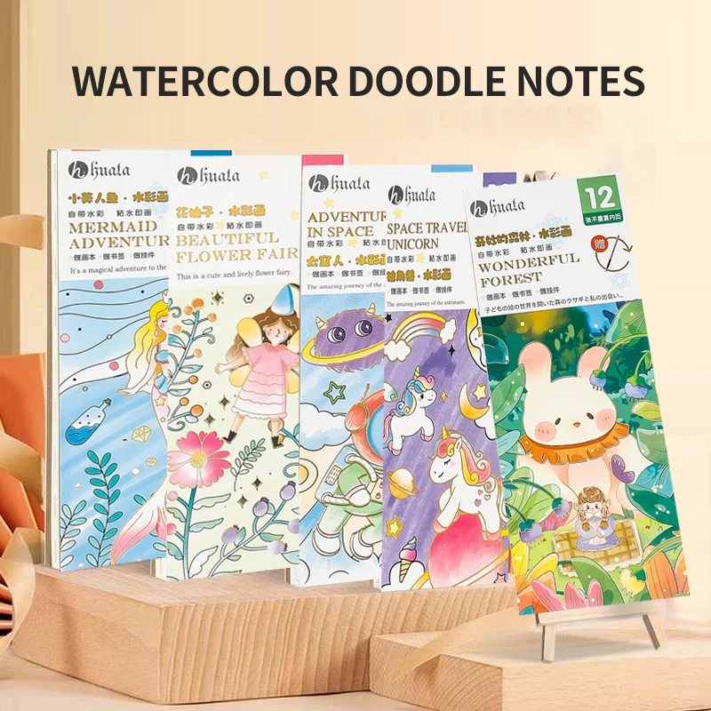 

Portable Comes Coloring Books With Paint Watercolor Paper Portable for Adults Gouache Art Painting Supplies Artist Tool Set