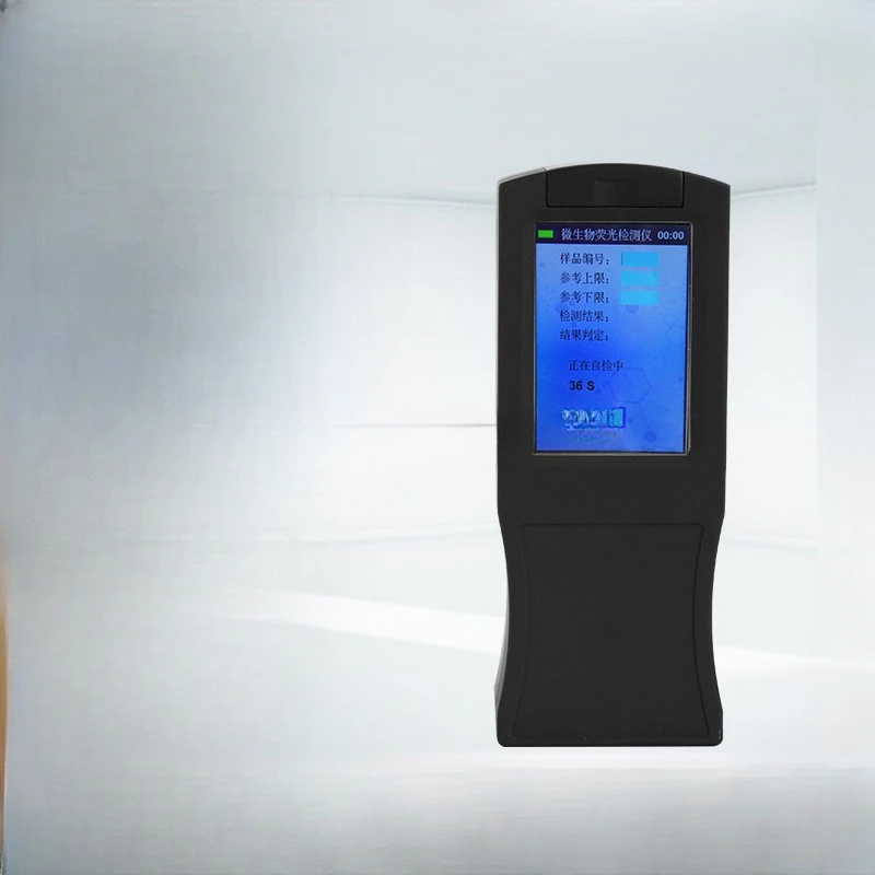 

Fluorescence detector, cleanliness convenience tester, food microorganisms, bacteria, beverages, tableware detector