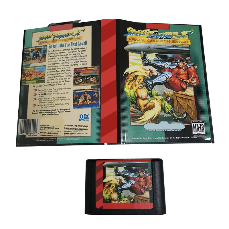 

Street fighter 2 Video Game Card for Sega Megadrive Genesis Game Cartridge