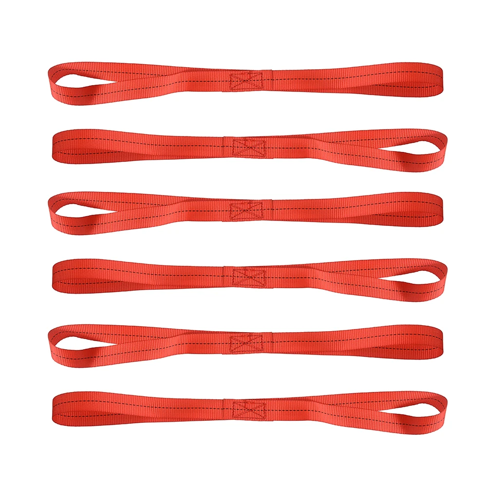 Tie Down Belts 50*1.5 Soft Loop Tie Down Straps 6PCS Motorcycle off-road Bicycle all terrain vehicle Lawn Mutipurpose Luggage Straps tie down belts