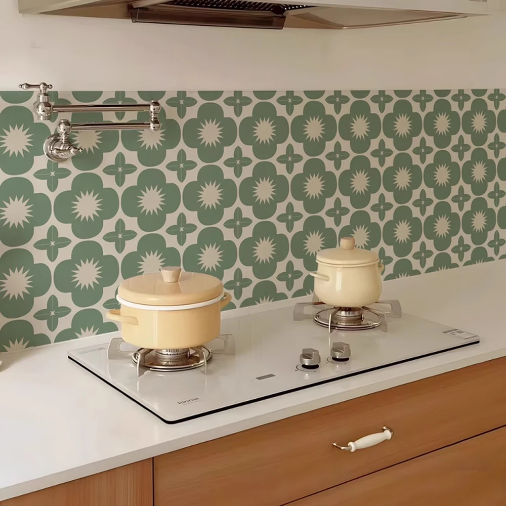 Removable Peel And Stick Waterproof Tile Kitchen Backsplash Sticker Vintage Self Adhesive Wall Tile Decal for Bathroom & Kitchen