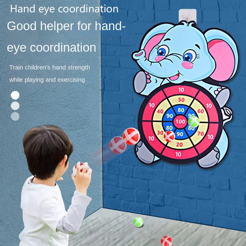 Montessori Throw Sport Shooting Target Sticky Ball Dartboard Basketball Board Games Educational Children Indoor Outdoor Game Toy 5