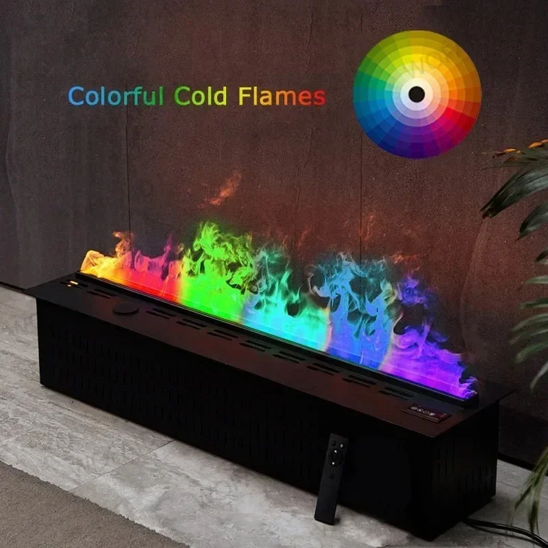 Atomized Fireplace Simulated Fire Home 3D Decorative for Living Room TV Cabinet Embedded Electronic Steam Flame Fireplace