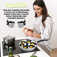 Poached Egg Maker Stainless Steel Egg Poacher Pan Food Grade Safe 2