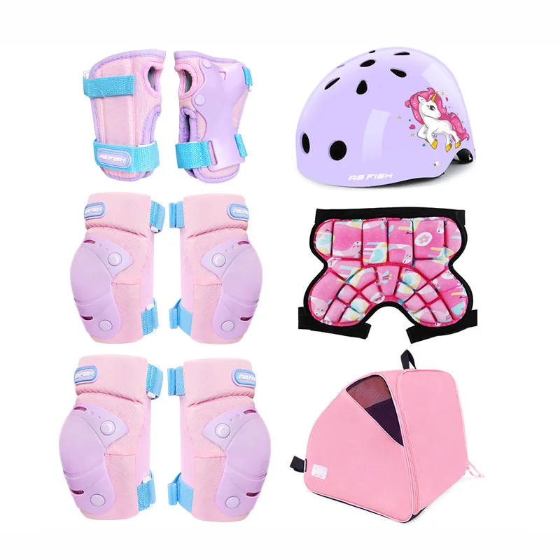 Helmet Knee Pads Children Roller Skate Knee Elbow Pads Roller Skate
