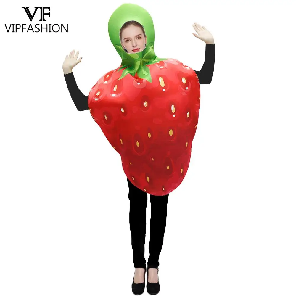 Costume Adulto Costume Di Carnevale Fragola VIP FASHION Costume Da