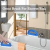 1pc, Stiff Bristles Grout Cleaner Brush, Bathroom Shower Grout Scrubber, Cleaning Brush For Tile, Cleaning Supplies 4