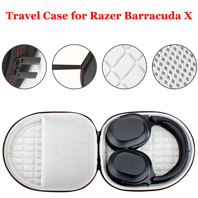 Funda rígida para auriculares inalámbricos Razer Barracuda X 2022, caja de  viaje para auriculares Razer Barracuda X 2022 y 2021 (gris)