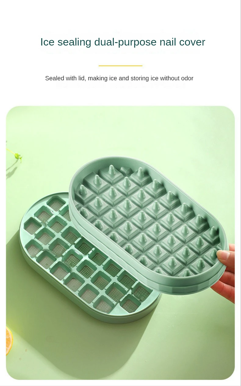 Ice Cube Mold Block Large-capacity Press Ice Grid Silicone Mini Fridge  Household Fridge Storage Portable Kitchen Storage Shelf - AliExpress