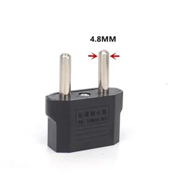Universal Travel Power Adapter Plug Converter - European EU Plug to US/AU/JP/China Adapter Socket (EU 4.8MM Black)