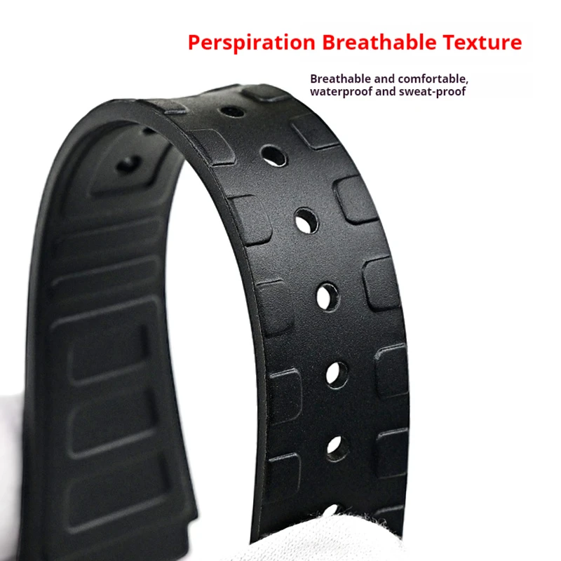 Waterproof Silicone Sports Watch Band - Durable Rubber Strap