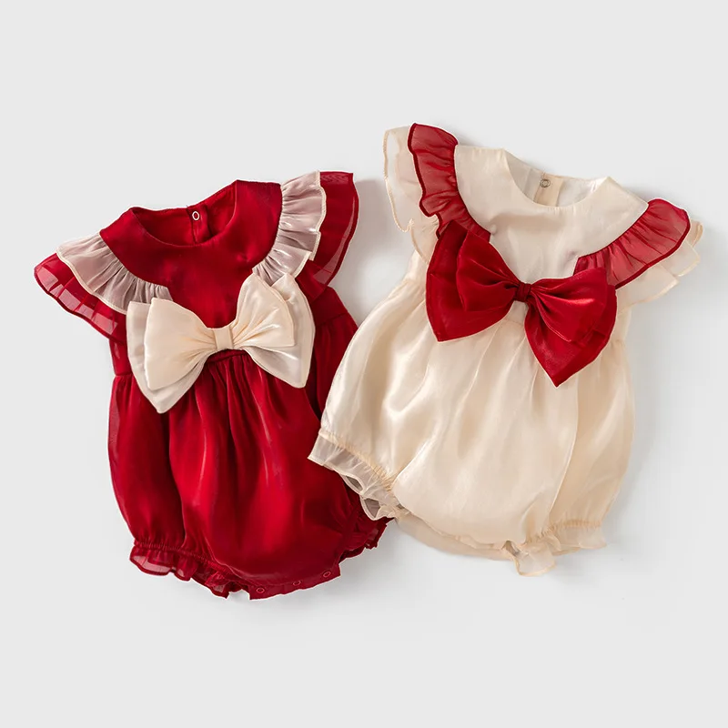 

Baby Girl Clothes Rompers Kids Summer Clothes Baby Girl Outfit Cute Baby Romper with Bow Toddler Girl Romper 1 Year