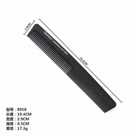 Peigne de coiffure noir peigne à cheveux plat Ultra-mince pour hommes peigne de coupe de cheveux salon de coiffure usage spécial 6 Styles 4