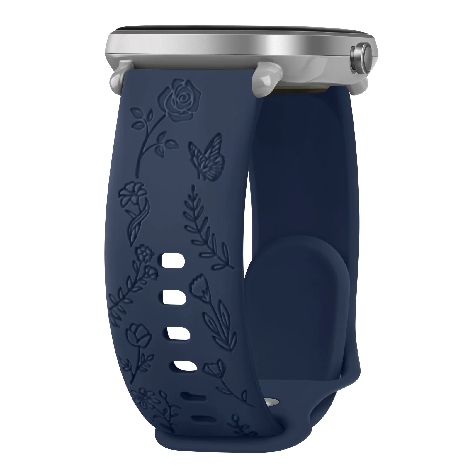 Floral Engraved 20mm Watch Strap