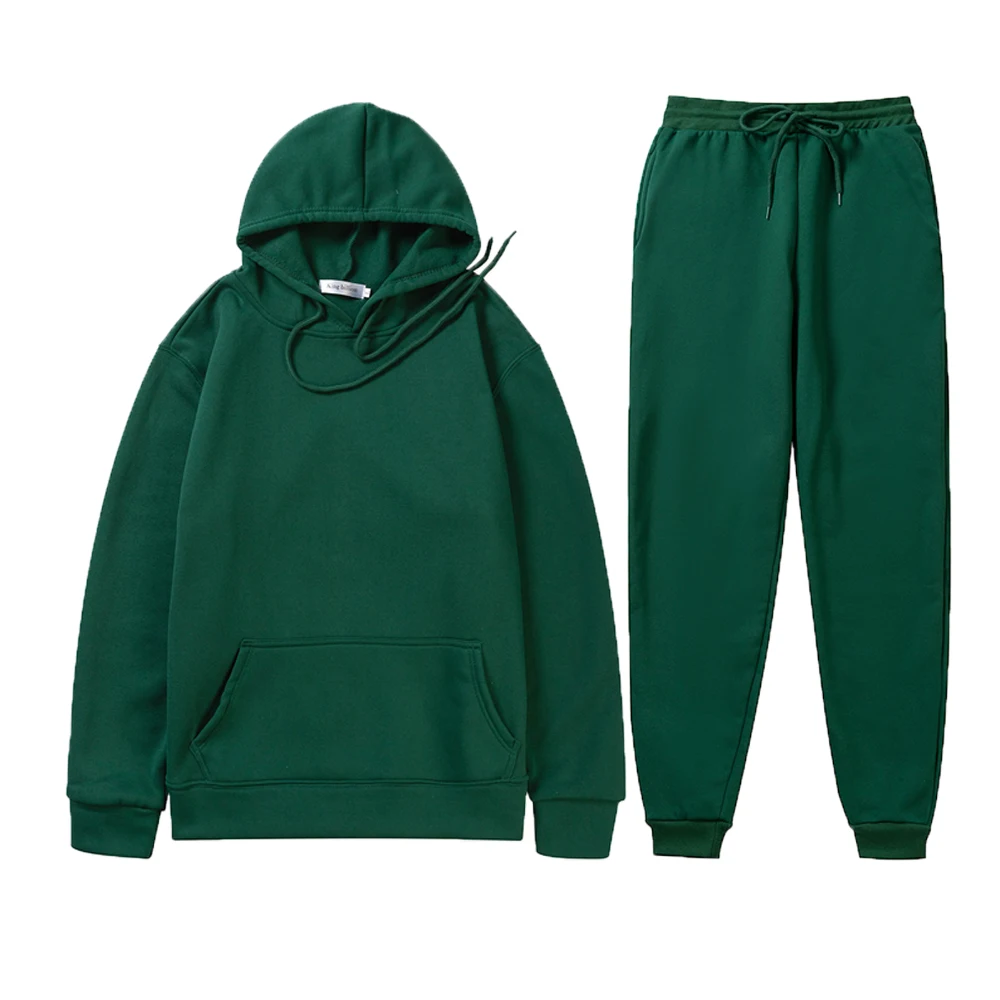 Two Piece Set Women/Men Hoodies+Pants Autumn Winter Hooded Sweatshirt Sweatpants Loose Set Hoodie Pant Hip Hop Pullover Hoody mens linen short sets