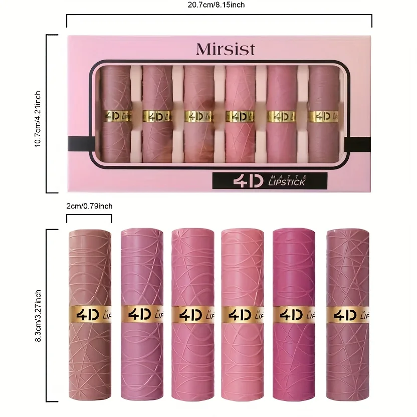 Long-lasting Matte Lipstick Collection 12 Shade Nude Bean Paste Set_voghion.com
