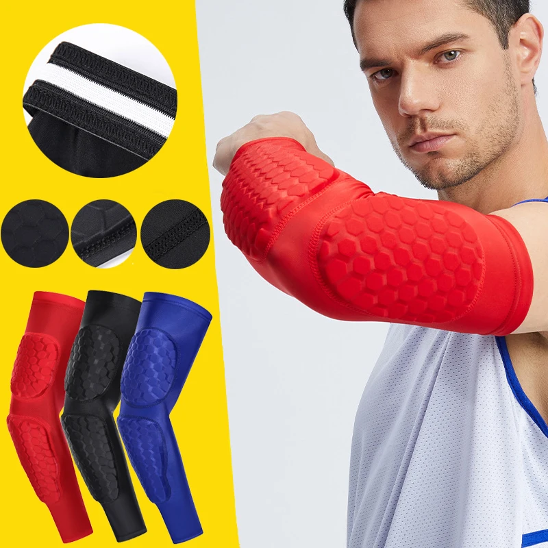 Баскетбольные налокотники с сотовой структурой, налокотники для игры в футбол, альпинизм, волейбол