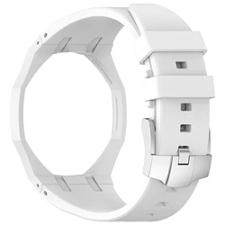 Silicone Sports Wristband with Integrated Case - Swatch Royal Pop (WHITE)