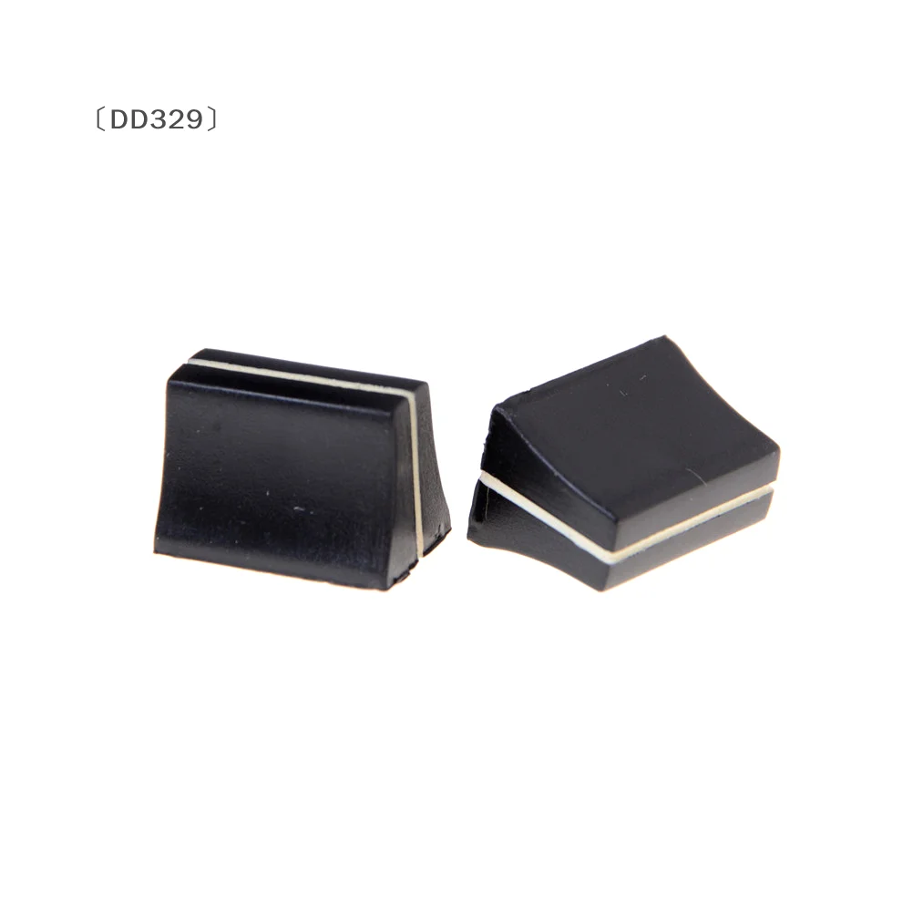 〔DD329〕10 Pcs Black Slide Potentiometer Mixer Fader Knob 19mmLx12mmW For 4mm Shaft