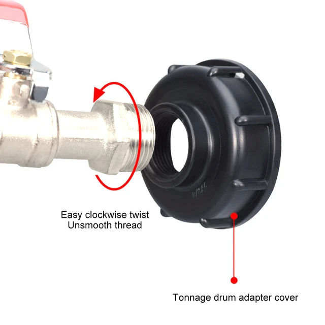 Adaptateur de robinet de réservoir IBC S60X6, filetage grossier