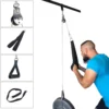 Forearm Wrist Roller Trainer  Exerciser Heavy Duty Pulley System for LAT Pulldowns Bicep Curls Triceps 1