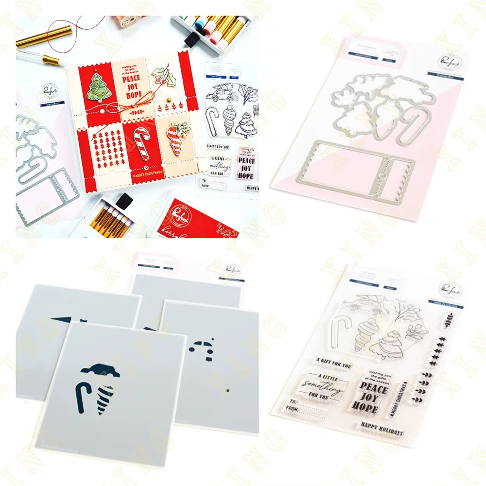 

New Metal Cutting Dies Stamps Stencil for 2023 Scrapbook Diary Decoration Embossing Template DIY Greeting Card Festive Tickets