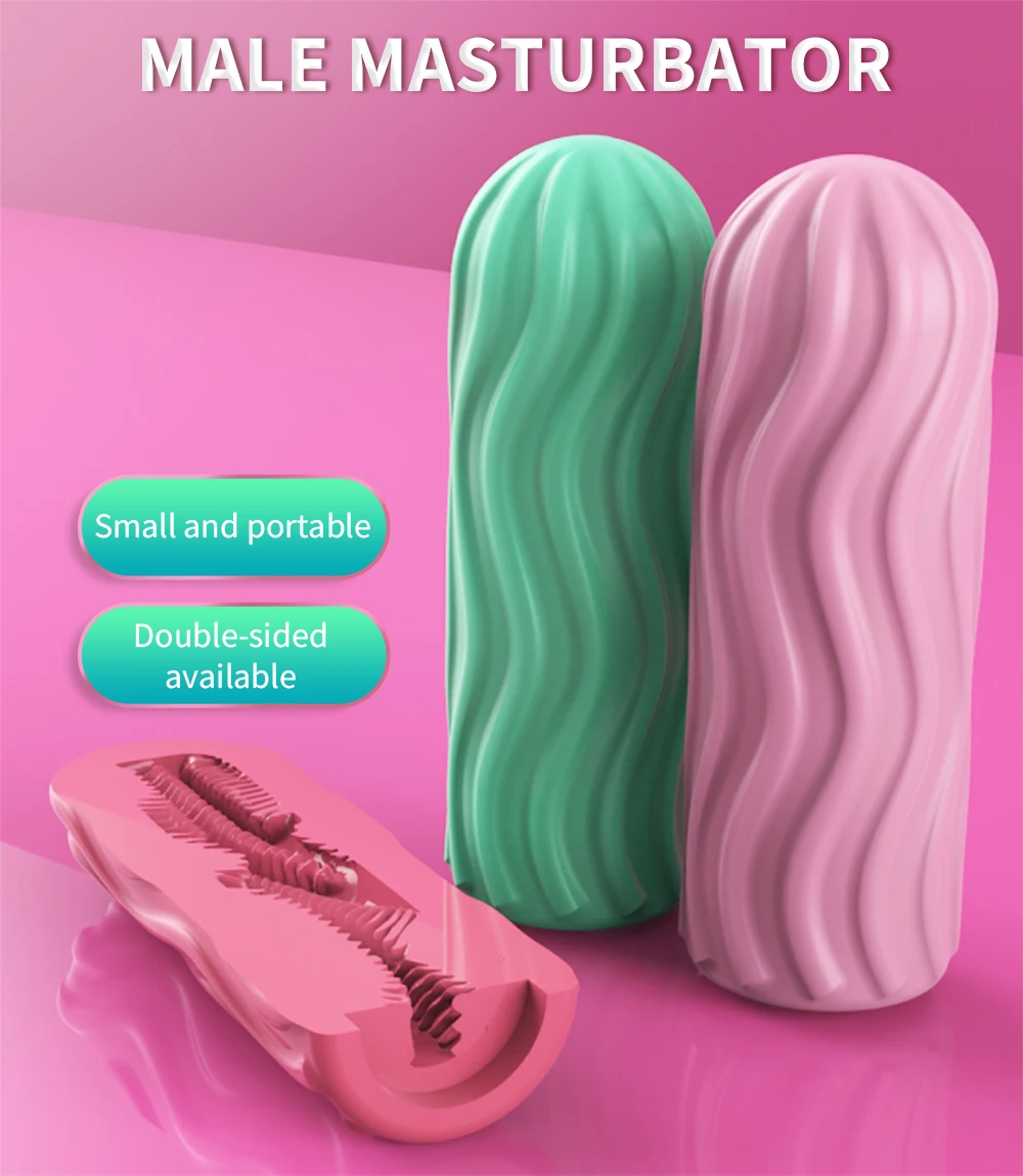 Blow Job Soft Stick Masturbation Cup Small Sex Egg Double Face Usable Solo Play Mini Cup Pussy Male Sex Toys Masturbator For Men male masturbator male masturbator cup male masturbation aid