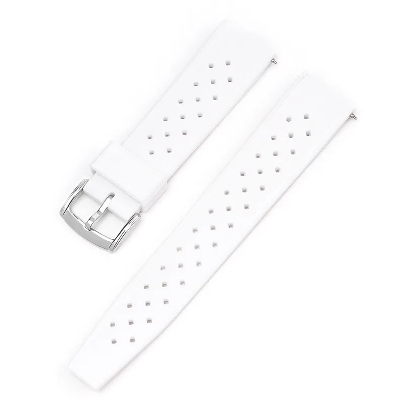 Breathable 20/22mm Rubber Watch Strap - Quick-Release Band for Casio Swordfish Seiko 5, Compatible Watch Accessory Practical