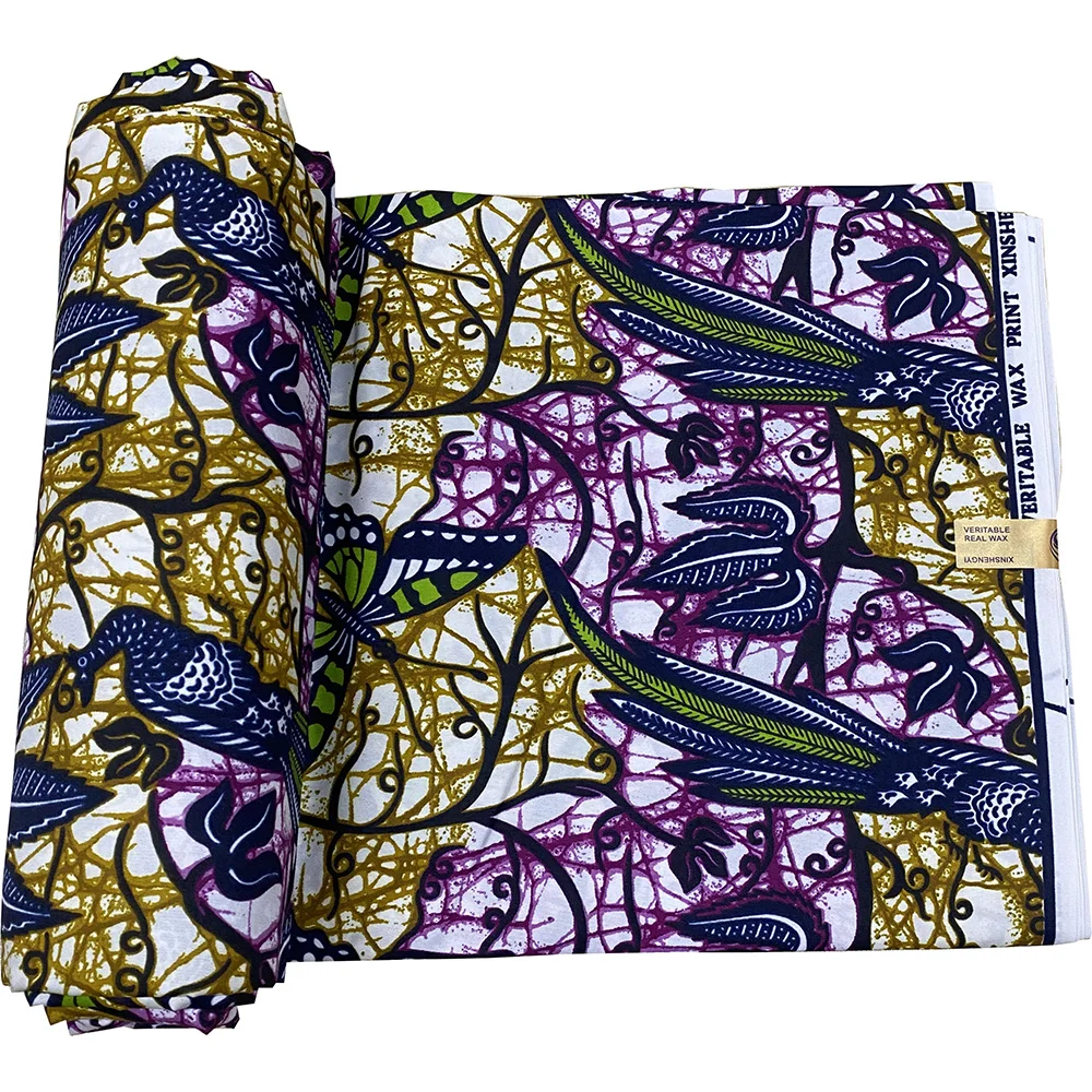 High Quality African Ankara Printed Wax Fabric Handmade DIY Material Real Wax African Fabric Polyester
