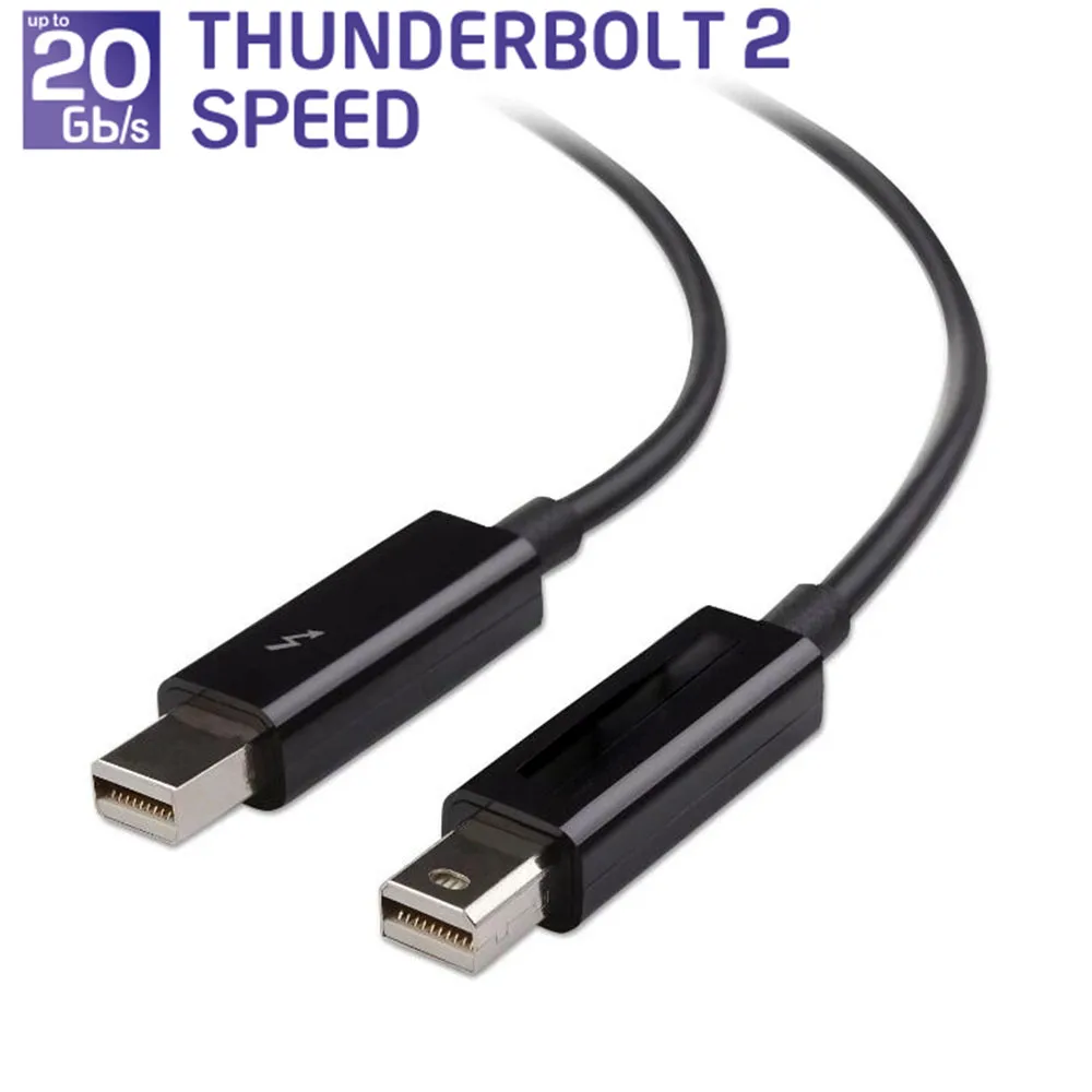 Thunderbolt 2 Cabo para Macbook Air Mini Imac, 20Gbps Thunderbolt 2 Macho para Thunderbolt 2 Macho, Funciona com Mini DP