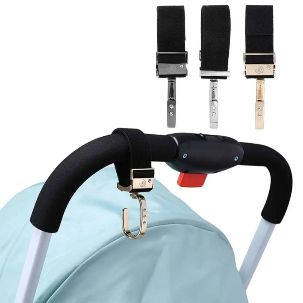 

Zinc Alloy Baby Trolley Hook Portable Fastener Tape 360 Degree Rotation Baby Stroller Hook Adjustable Cart Hanger Pushchair