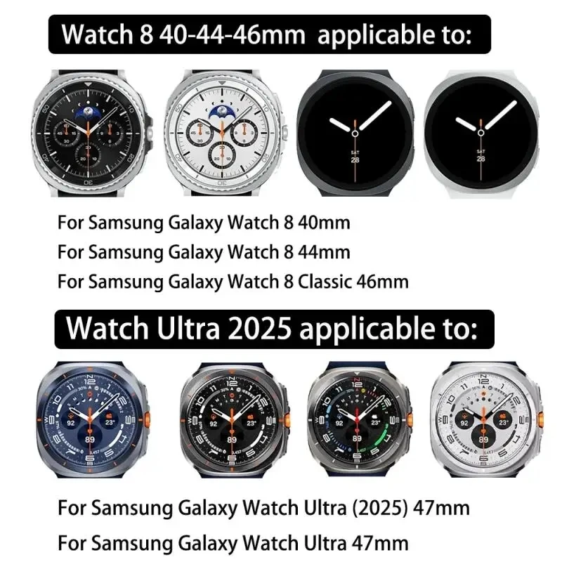 Displayschutzfolie aus gehärtetem Glas für Samsung Galaxy Watch Ultra2 47 mm, kratzfeste Folie für Galaxy Watch 9/8/8 Classic 40 44 46 mm – Detail 1