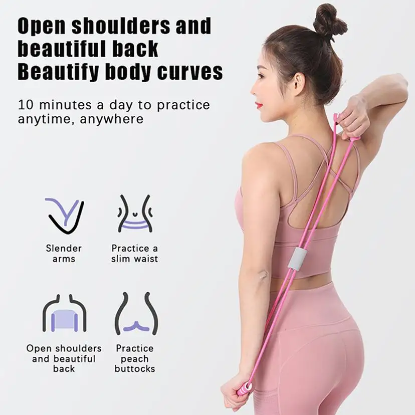 Women's Fitness Resistance Bands - Yoga & Exercise Rubber Pull Rope for Stretching & Strength Training